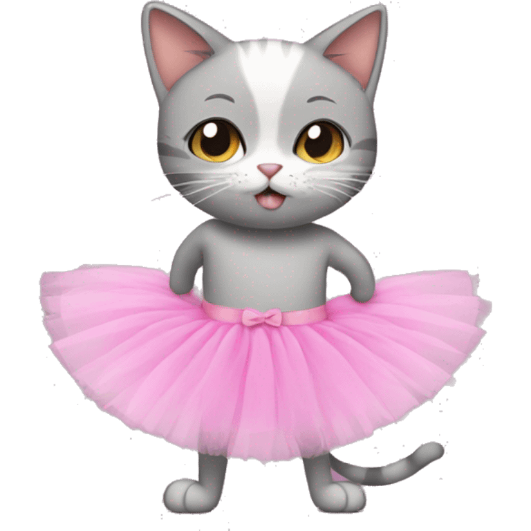 Cat with a tutu emoji