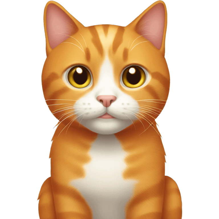 orange cat with white spots emoji