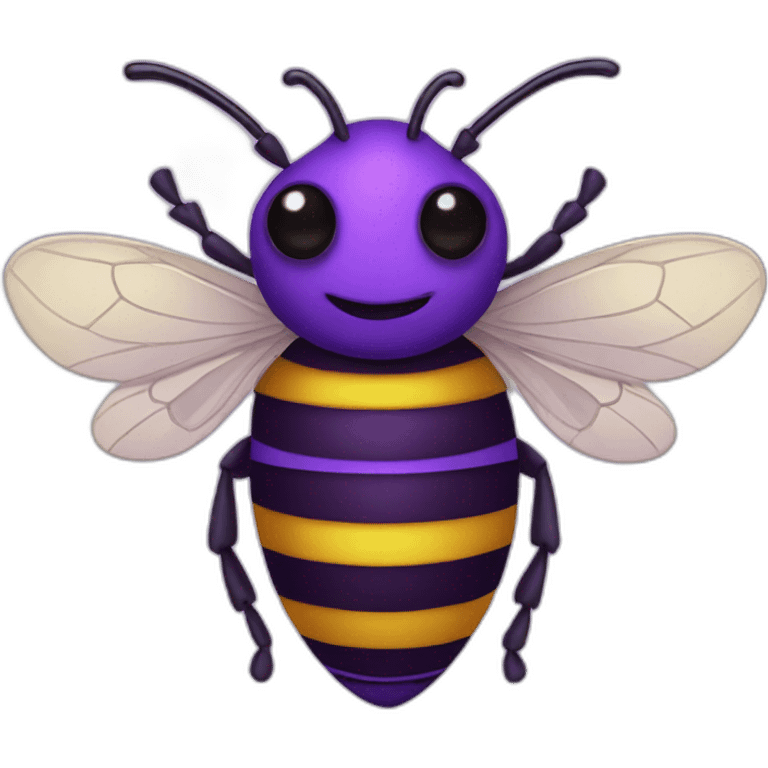 Toxic purple bee emoji