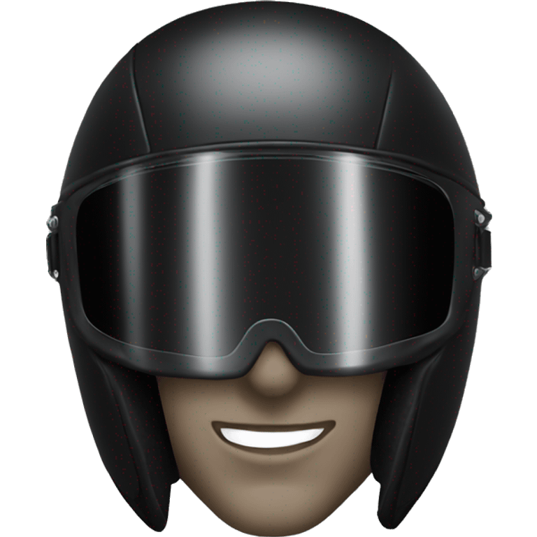 Black motorcycle helmet profile  emoji