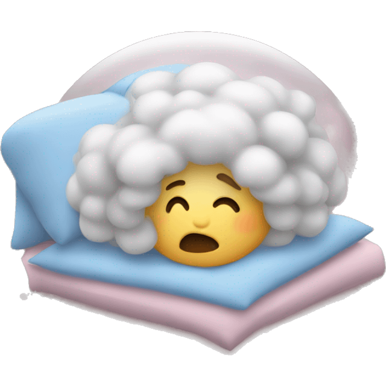 Goodnight in bubble font  emoji