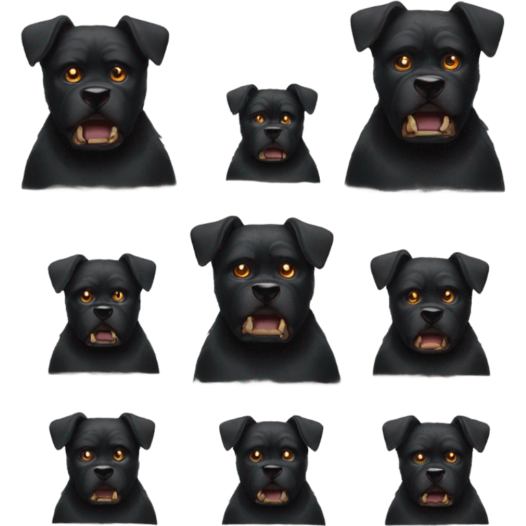 angry blackdog emoji