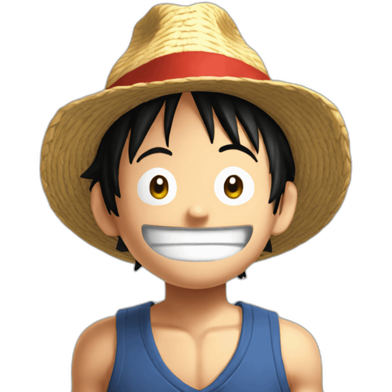 Luffy whit he hat emoji