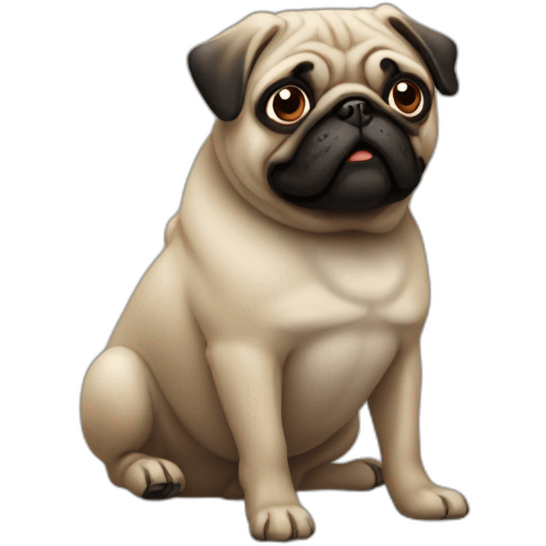 Pug poops emoji