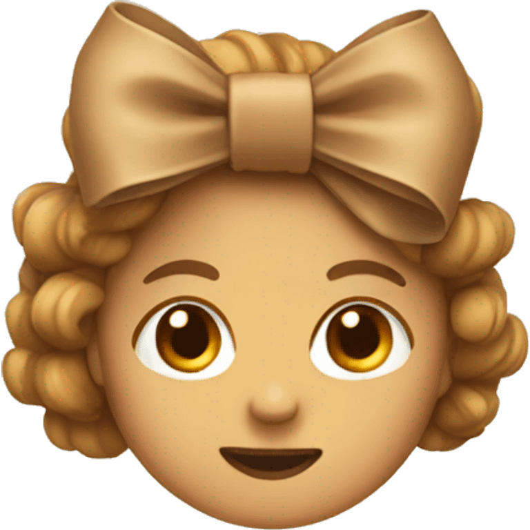 Small Light Brown bow  emoji