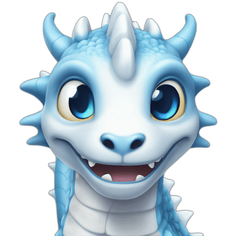 blue white eyes dragon emoji