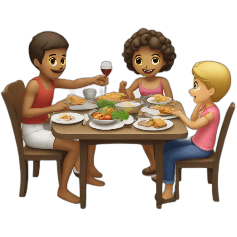 Repas  en famille  emoji