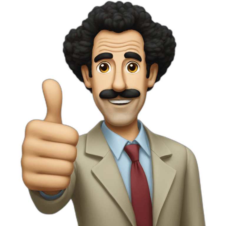 Borat both thumbs up emoji