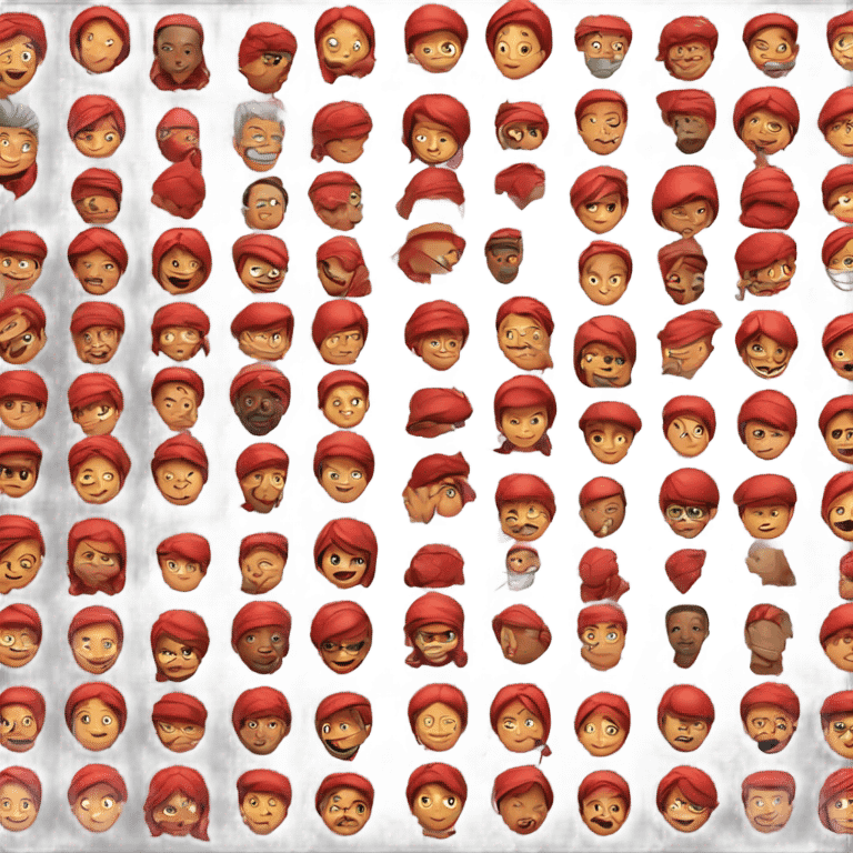 Un ilusionista de color rojo emoji