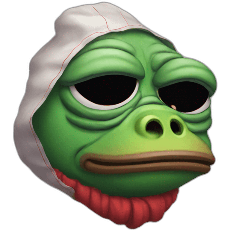 sad pepe in clown mask emoji