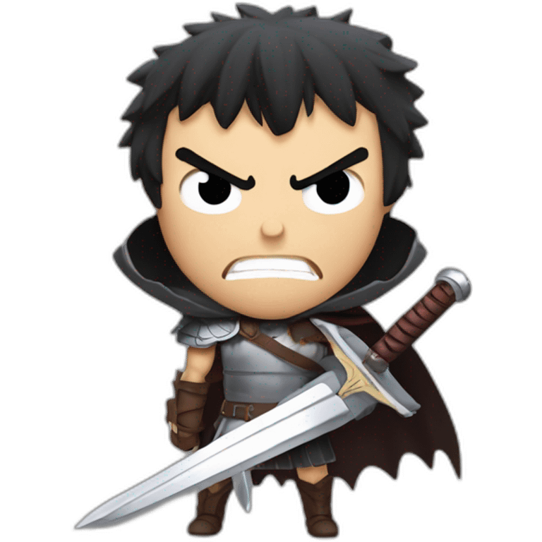 angry berserk guts carrying a huge sword on his shoulder emoji