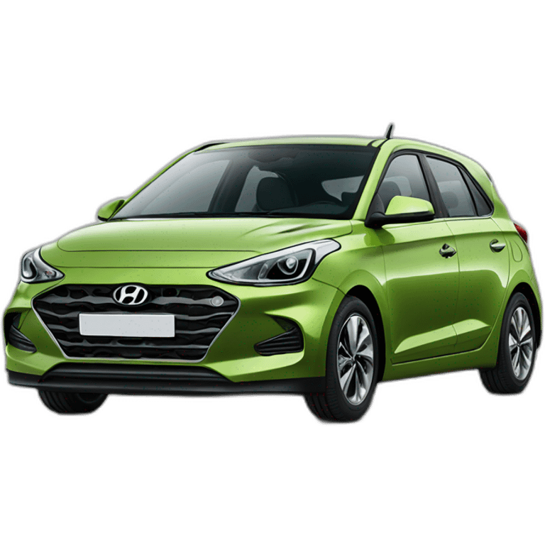 Voiture modèle i20 hyundai vert viride emoji