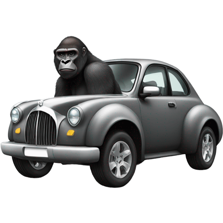 Gorilla in a coupe emoji