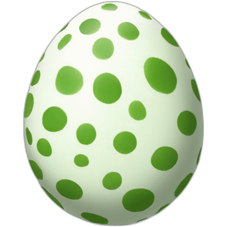 Dino egg green an white spots emoji