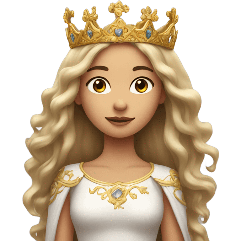 Girl with crown emoji