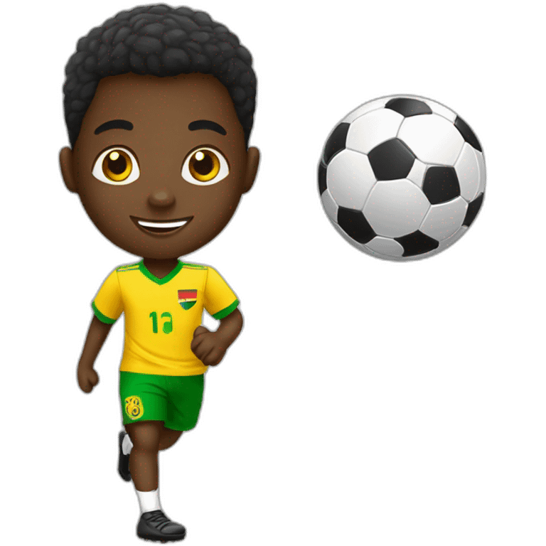  ghana boys playing soccer with ball emoji