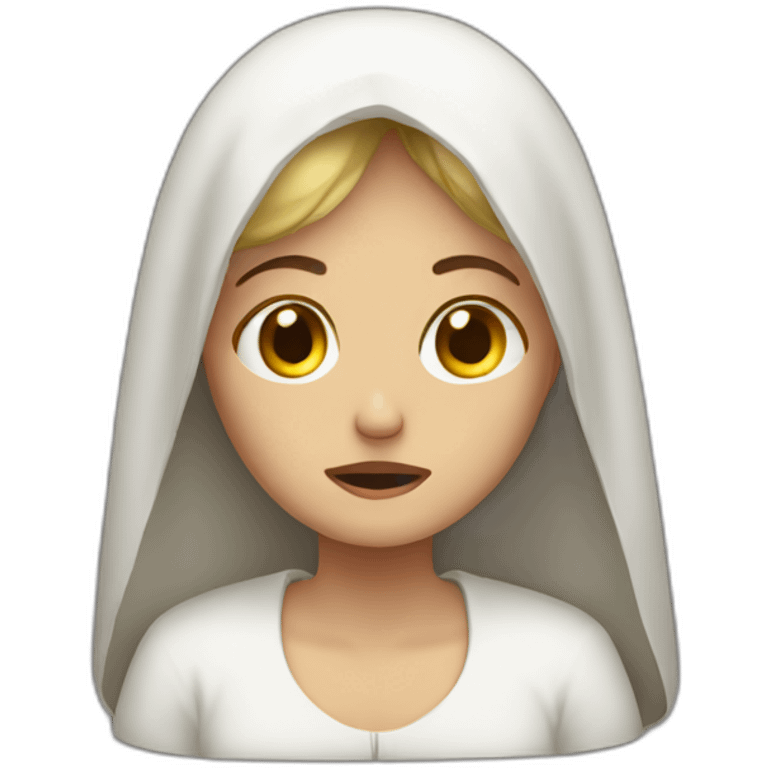 Mary experiencing sorrow emoji