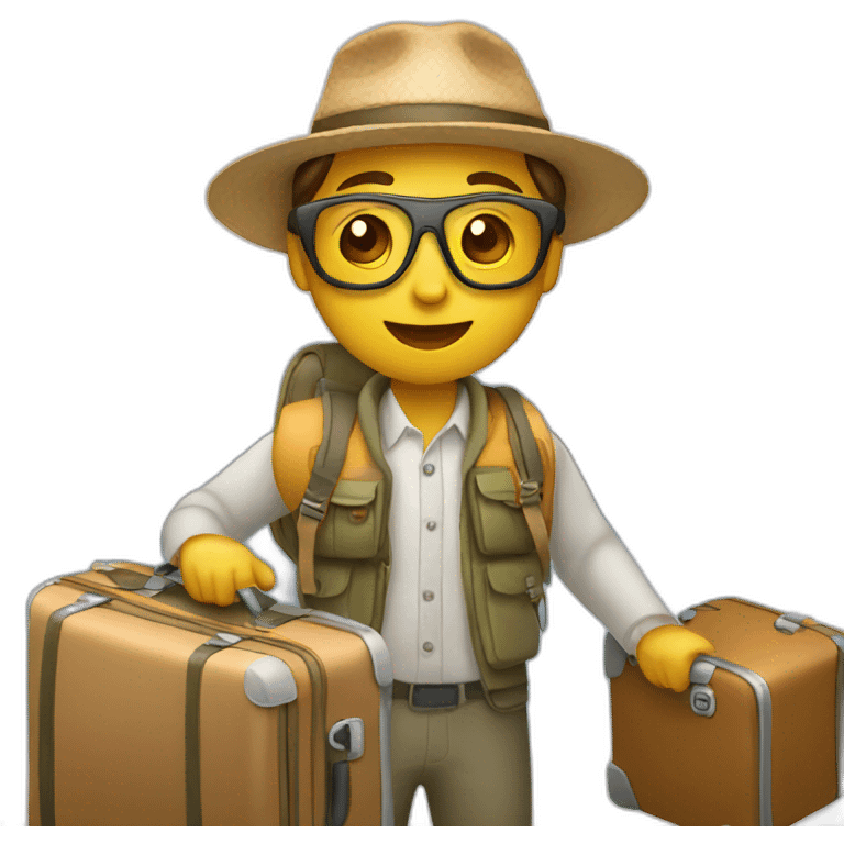 tourist with suitcase emoji