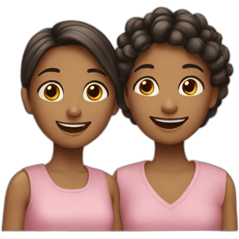 Happy couple 2 daughters  emoji