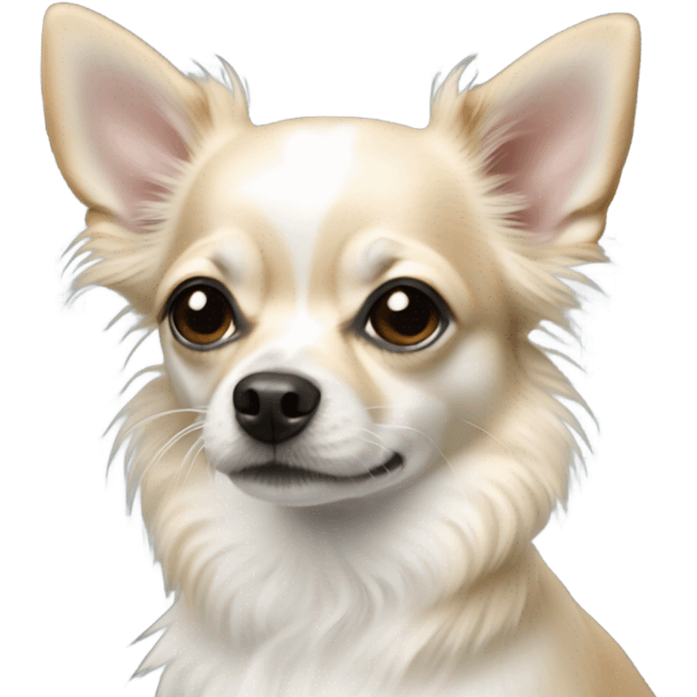 white realistic chihua emoji