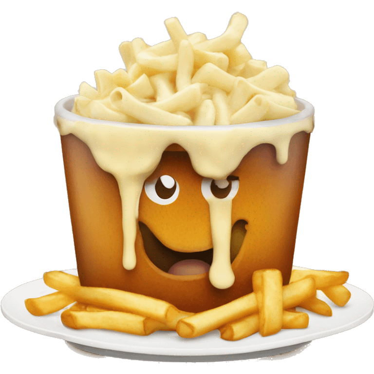 Poutine qui mange une poutine  emoji