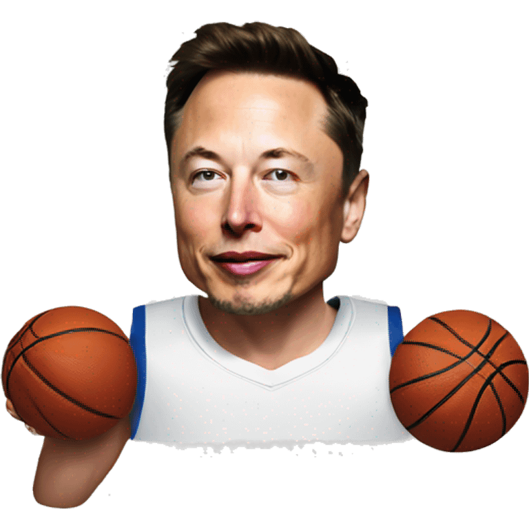 Elon musk play basketball emoji