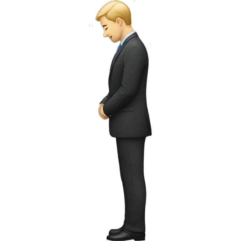 person bowing while standing formal greeting emoji