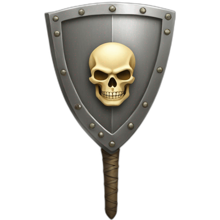 Sword and shield skeleton emoji