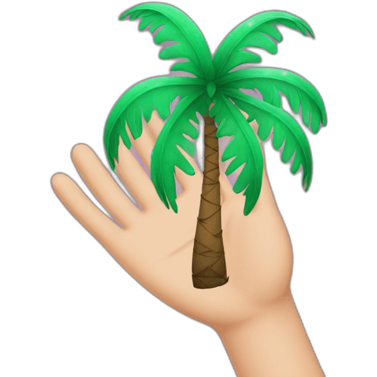 palm with stars emoji