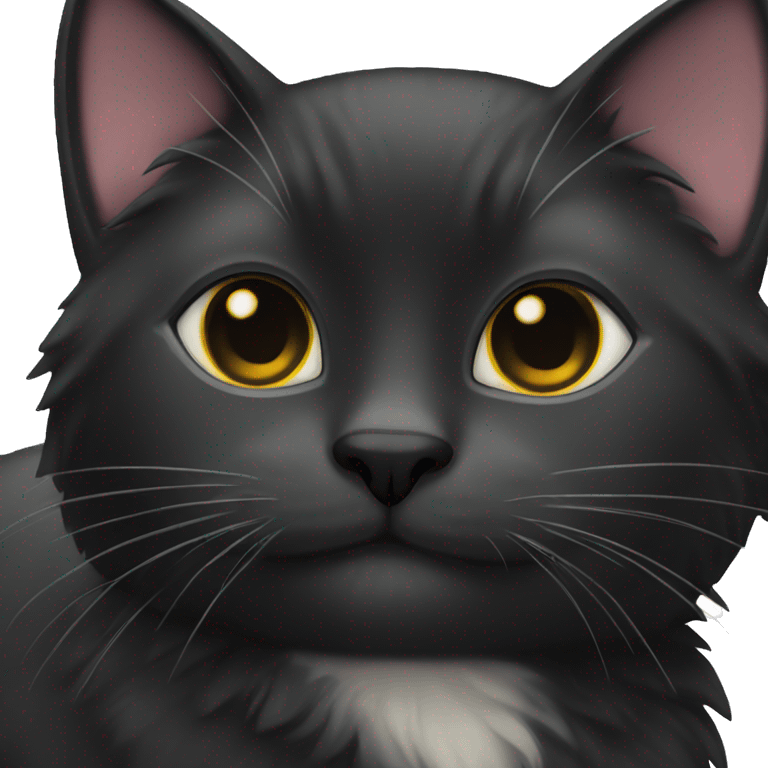 A cute black cat emoji