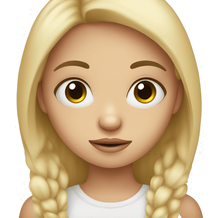 a girl holding with big eyes and dark circles under  emoji