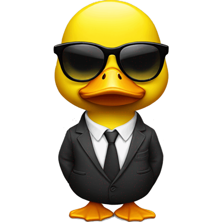 gangsta yellow duck with tough glasses emoji