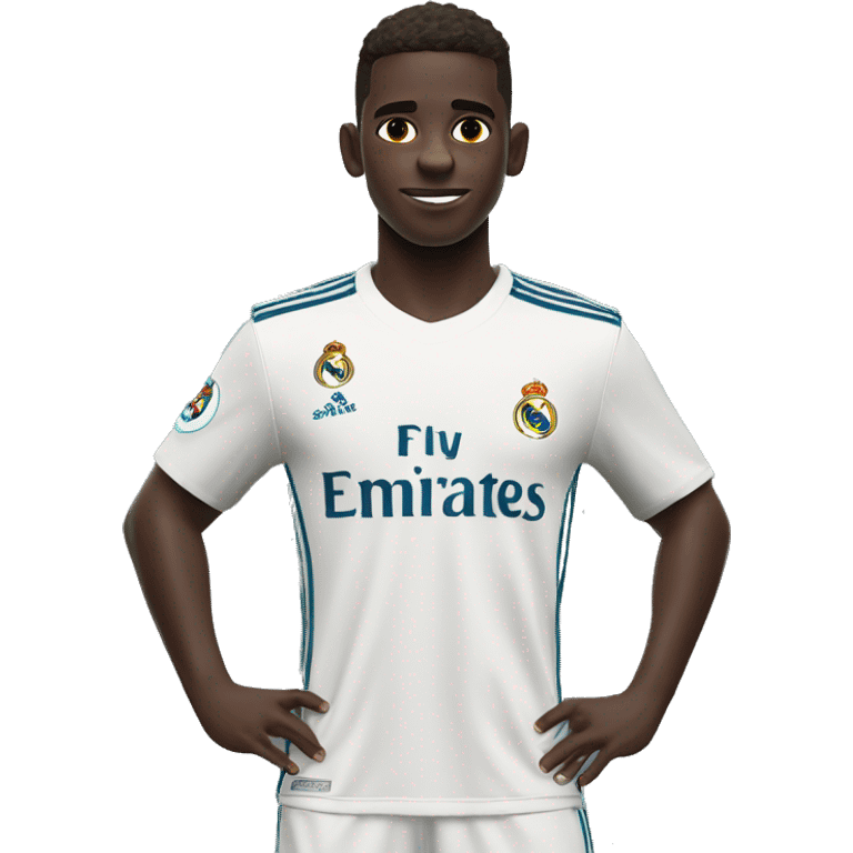 Vinicius Junior in real madrid shirt, torso up emoji