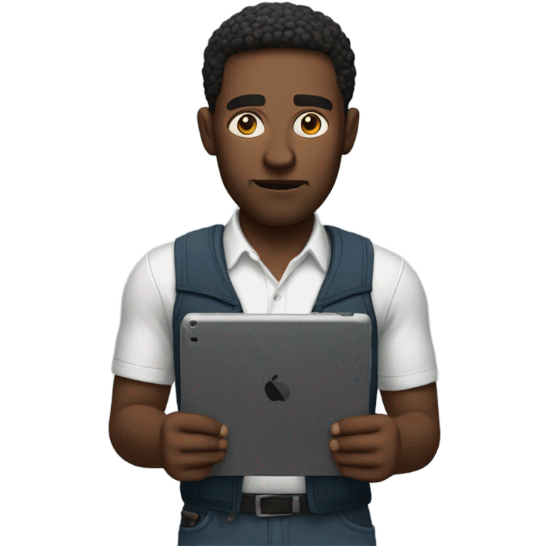 man making film with ipad emoji