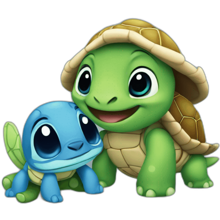 Stitch And turtle emoji