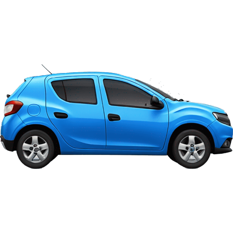 blue dacia sandero with 3 wheels emoji