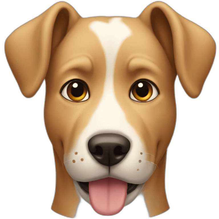 Dog with one broken ear beige emoji