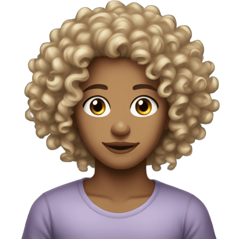 Beautiful light skin curly head girlfriend 19  emoji