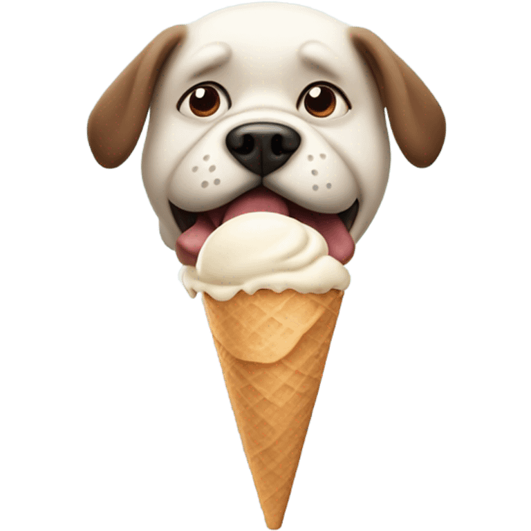 fat dog ice scream emoji