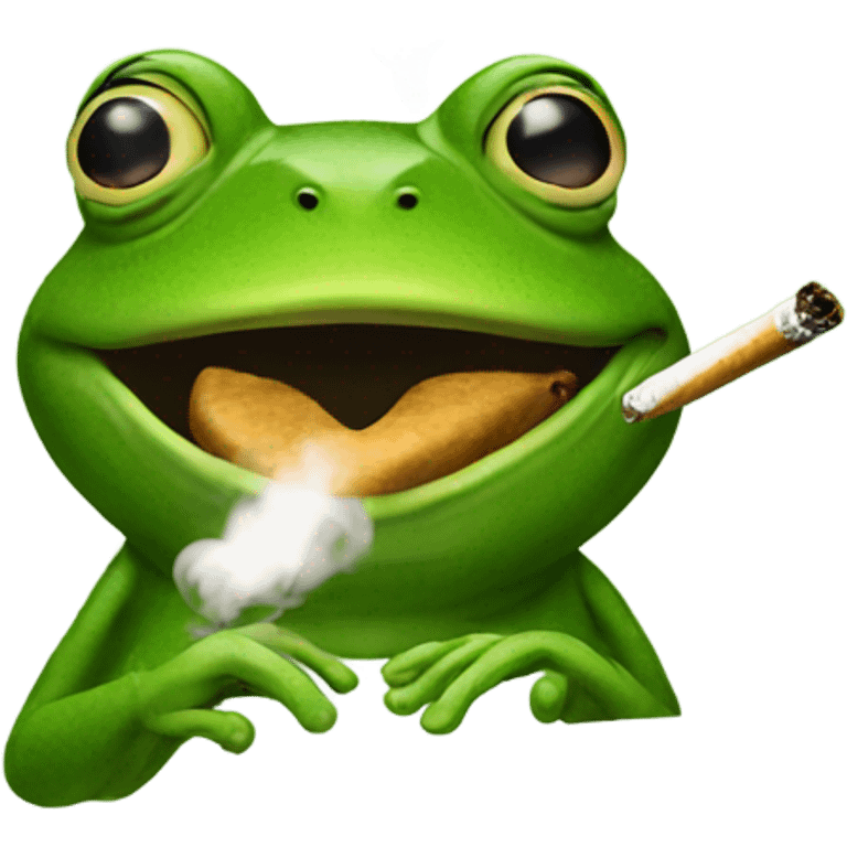 frog smoking emoji