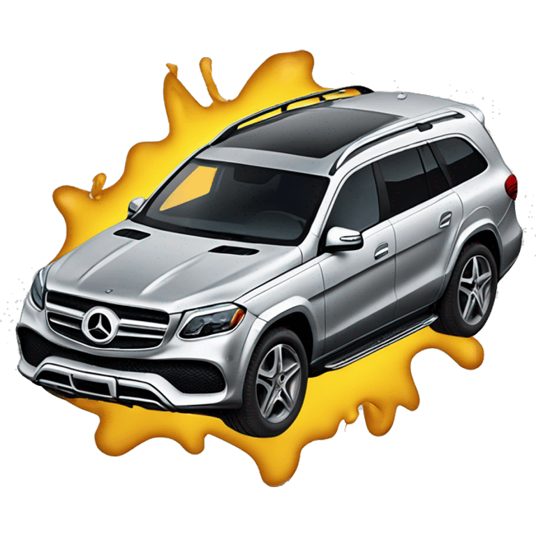 crashed mercedes GLS emoji