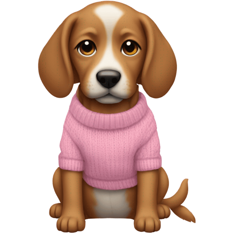 dog pink sweater emoji