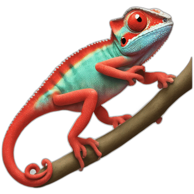 chameleon-red emoji