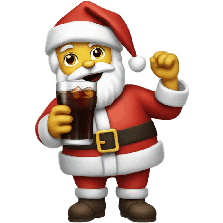 Santa Claus drinking cola emoji