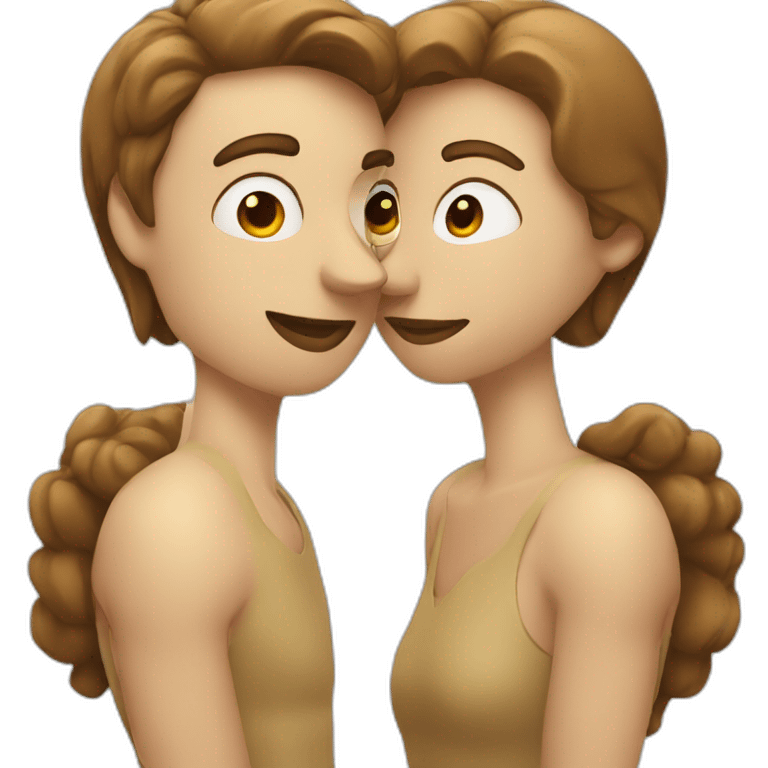 Kiss man and woman emoji