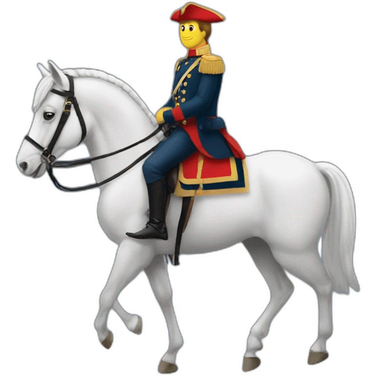 Macron sur un cheval emoji