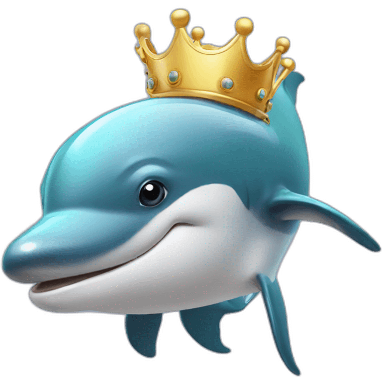 A dolphin with a crown  emoji