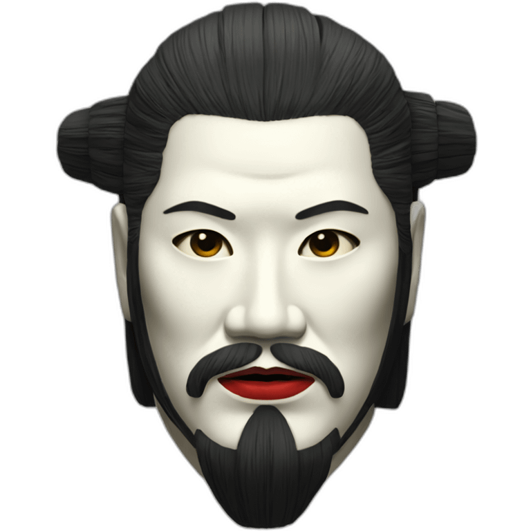 noh-mask-longhair-japanese-kimono-massive-man emoji