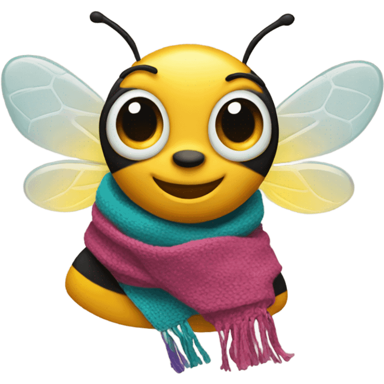 Bee wearing scarft emoji