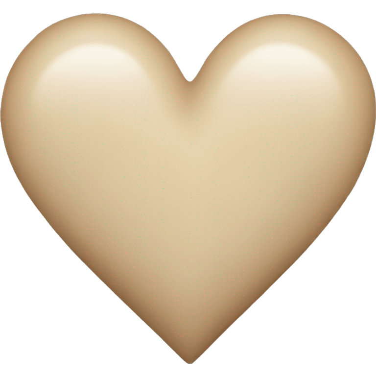 Beige heart emoji